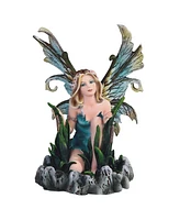 Fc Design "2-pc Set" 6.5"H Blue Water Fairy Figurine Statue Ornament Home Room Office Decor and Perfect Ideas for Housewarming, Holidays and Birthdays