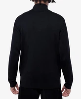 Spring + Mercer Men's Full Zip Mock Neck Sweater