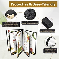 WeChef 10 Pack Restaurant Menu Covers 8.5" x 14" Book Style 8 Views Clear Cafe