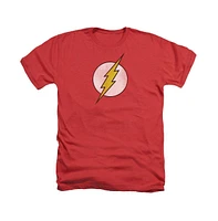 Dc Flash Mens Comics Logo Distressed Adult Heather Tee / T-Shirt