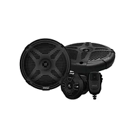 Pyle Dual 6.5” Waterproof Marine Speaker Kit with Bluetooth Amplifier & Microphone