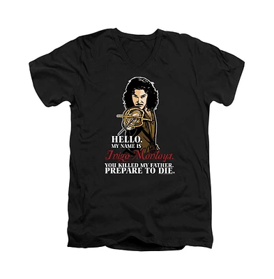 Princess Bride Men's Hello Short Sleeve Adult V Neck Premium Cotton Tee / T-Shirt