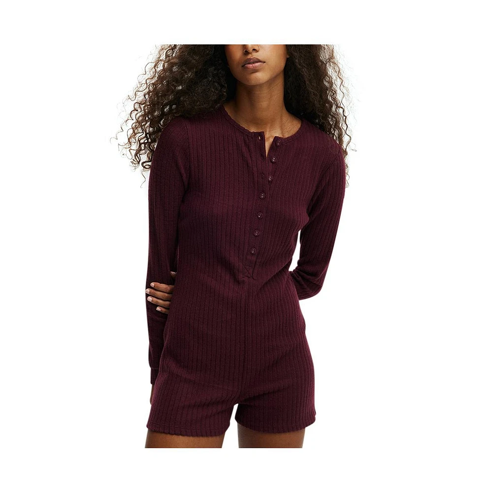 Cotton On Women's Super Soft Ribbed Romper