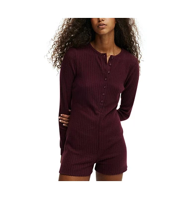 Cotton On Women's Super Soft Ribbed Romper