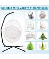 Aoodor Hammock Steel C Stand -Stand for Hanging Hammock Chairs - 300 Pound Capacity, Black