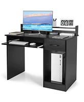 Gouun Study Laptop Table with Drawer and Keyboard Tray