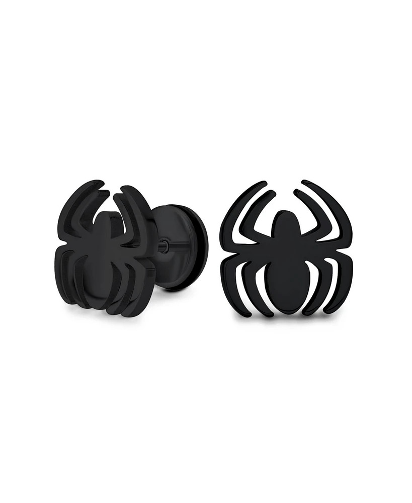 Bling Jewelry Widow Spider Ear Plug Illusion Stud Earrings Surgical Steel 16G