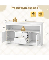 Gouun Kids Toy Storage Organizer with Open Shelf and 2 Drawers for Playroom