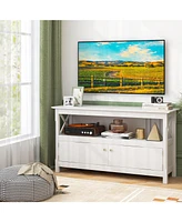Gouun Tv Stand Entertainment Center with Charging Station for TVs up to 50 Inch