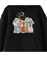 Scooby-Doo Boys Scooby Doo Mystery Gang Doodle Youth Black Graphic Hoodie-xl