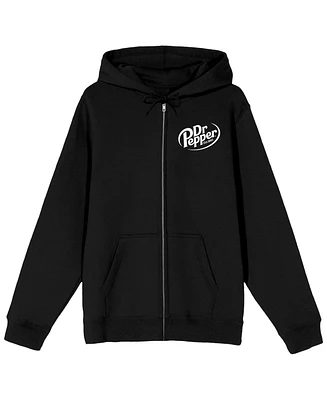 Dr. Pepper Men's Logo Black Zip-Up Hoodie-xxl