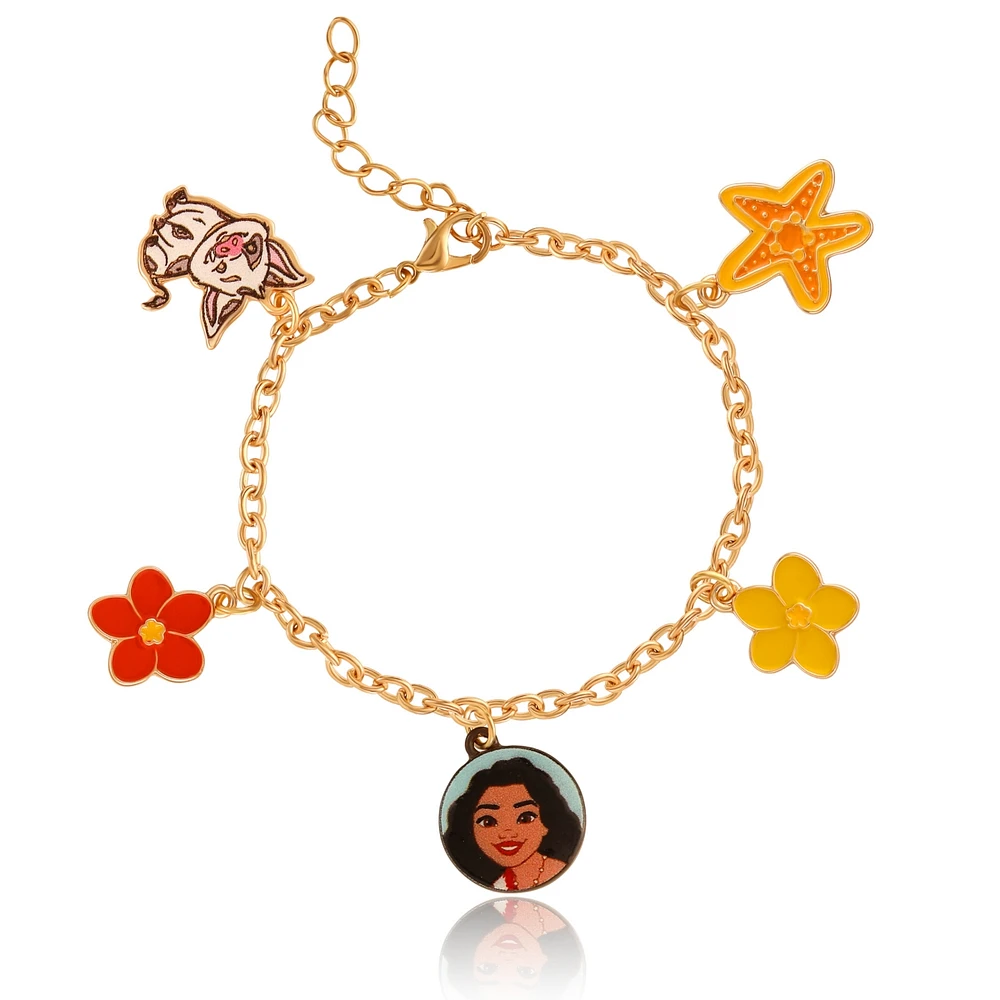 Disney Moana Pua Flower Starfish Charm Bracelet - 6.5''