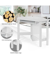 Gouun Wooden Study Computer Corner Desk with Drawer