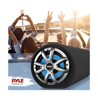 Pyle 8'' Amplified Car Subwoofer Enclosure, 400W, Carpeted