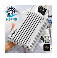 Pyle 2-Ch. Elite Series Marine Amplifier, Bridgeable 400W Waterproof Amp