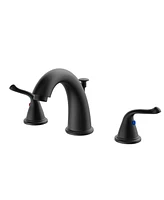 Lovmor 2-Handles Widespread Bathroom Faucet with Pop-Up Drain and Water Supply Lines