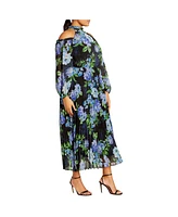 Plus Promise Print Maxi Dress