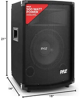 Pyle 500 Watt 10" 2-Way Speaker Cabinet with Horn and Tweeter