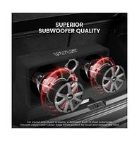 Pyle Dual Subwoofer Box System, 8'' Vented Enclosure, 800W Max, Led Lights