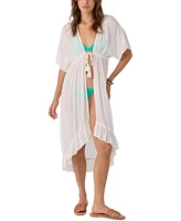 O'Neill Women's Wilder Tassel-Tie Midi Cover-Up Gown