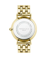 Rosefield Small Edit Women's Gold Tone Stainless Steel Bracelet Watch 26mm