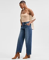 And Now This Women's Seamfront Asymmetric Wide-Leg Jeans, Exclusively at Macy's