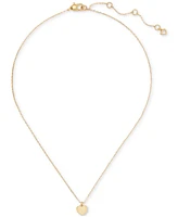 Kate Spade New York Gold-Tone Polished Mini Heart Pendant Necklace, 16" + 3" extender