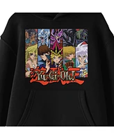 Yu-Gi-Oh! Boys Yu-Gi-Oh Character Group With Main Monsters Long Sleeve Youth Black Hooded Sweatshirt-xl