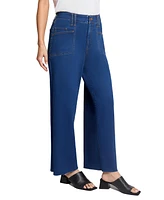 Jones New York Women's High Rise Wide-Leg Jeans