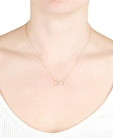 Cubic Zirconia Infinity Heart Pendant Necklace (3/4 ct. t.w.) in 14k Gold over Sterling Silver