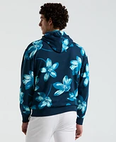 Original Penguin Men's Slim Fit French Terry Floral Print Hoodie