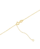 Crystal Multicolor Butterfly Pendant Necklace 14k Gold-Plated Sterling Silver, 16" + 2" extender