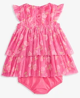 First Impressions Baby Girls Rose-Print Tulle Dress & Bloomer, 2 Piece Set, Exclusively at Macy's