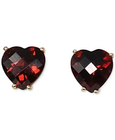 Heart-Shaped Garnet Stud Earrings (1-1/16 ct. t.w.) in 14k Yellow Gold