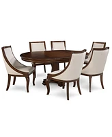 Nelman 7-Pc. Round Dining Set (Table & 6 Host Chairs), Created for Macy's