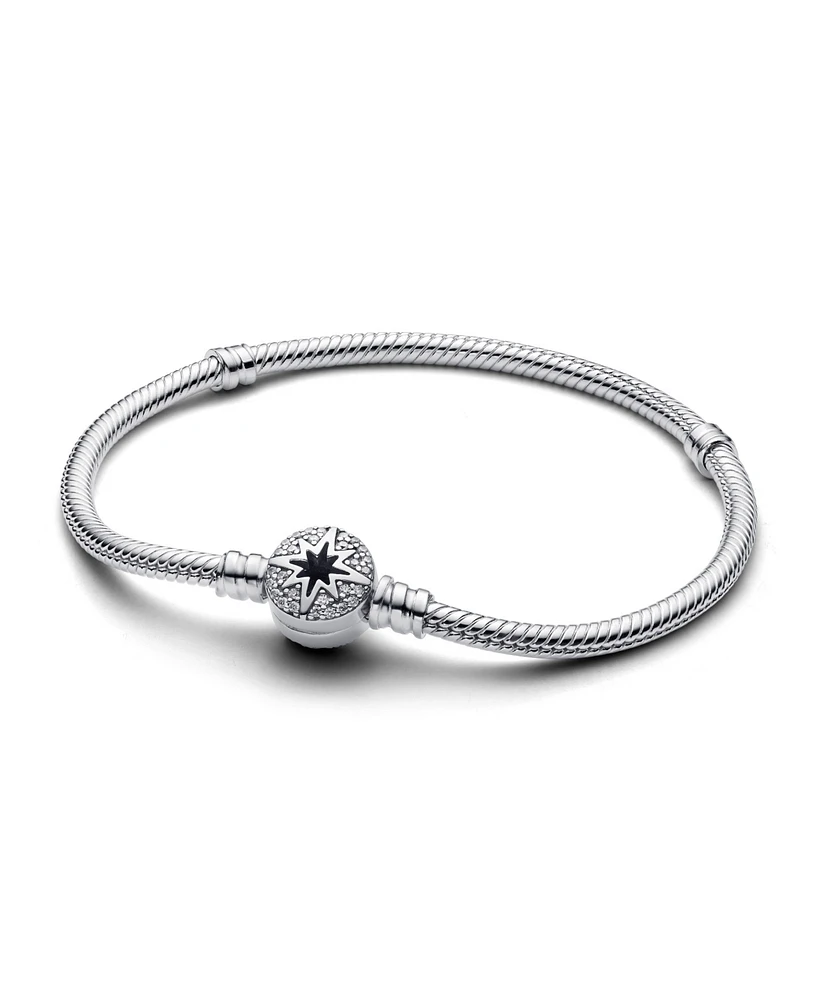 Pandora Sterling Silver North Star Clasp Snake Chain Bracelet