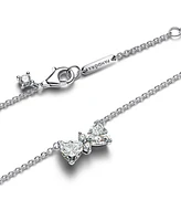 Pandora Sterling Silver Sparkling Bow Necklace