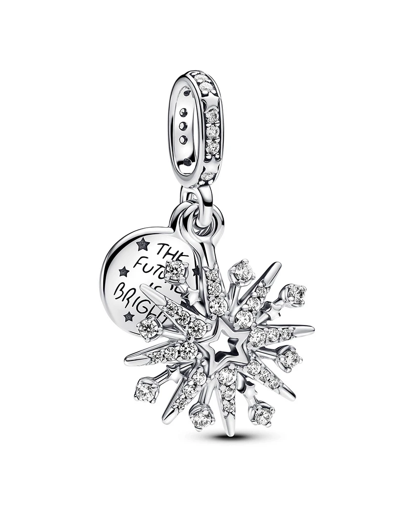 Pandora Sparkling Firework Double Dangle Charm