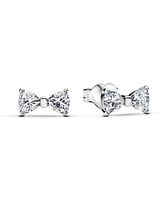 Pandora Sterling Silver Sparkling Bow Stud Earrings