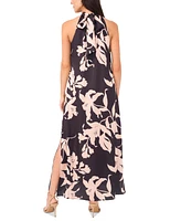 Vince Camuto Women's Printed Halter Maxi Dress