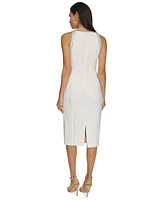 Calvin Klein Women's Embellished Scuba Sheath Dress