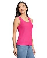 Jones New York Women's Sutton Ribbed Scoop-Neck Tank Top