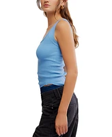 Free People Women's Hummingbird Square-Neck Tank Top