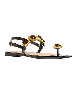 Katy Perry Women's The Camie Square Toe Ornament Flat Sandals