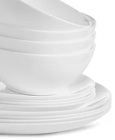 Arch Studio Opal Glass 12 Pc. Coupe Dinnerware Set, Service for 4, Exclusively at Macy's