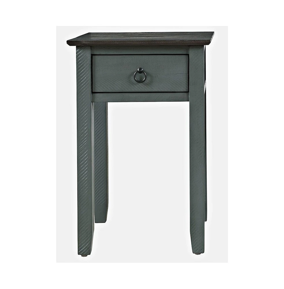 Jofran Devon Farmhouse Distressed Solid Wood End Table