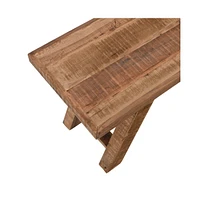 Jofran Reclamation 60" Rustic Reclaimed Solid Wood Dining Bench