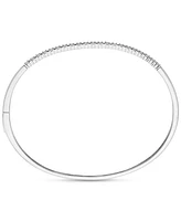 Diamond Narrow Line Bangle Bracelet (3/8 ct. t.w.) in 14k White Gold