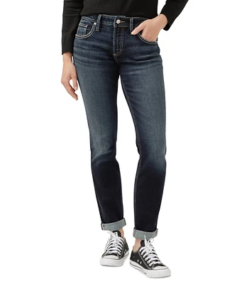 Silver Jeans Co. Women's Boyfriend Mid-Rise Slim-Leg