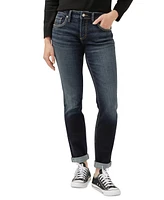 Silver Jeans Co. Women's Boyfriend Mid-Rise Slim-Leg